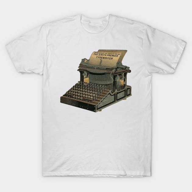 Victorian Typewriter T-Shirt by Pixelchicken